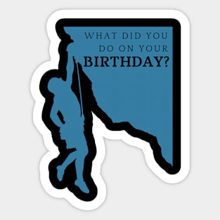 Bouldering Birthday Party - Rock Climbing Sticker